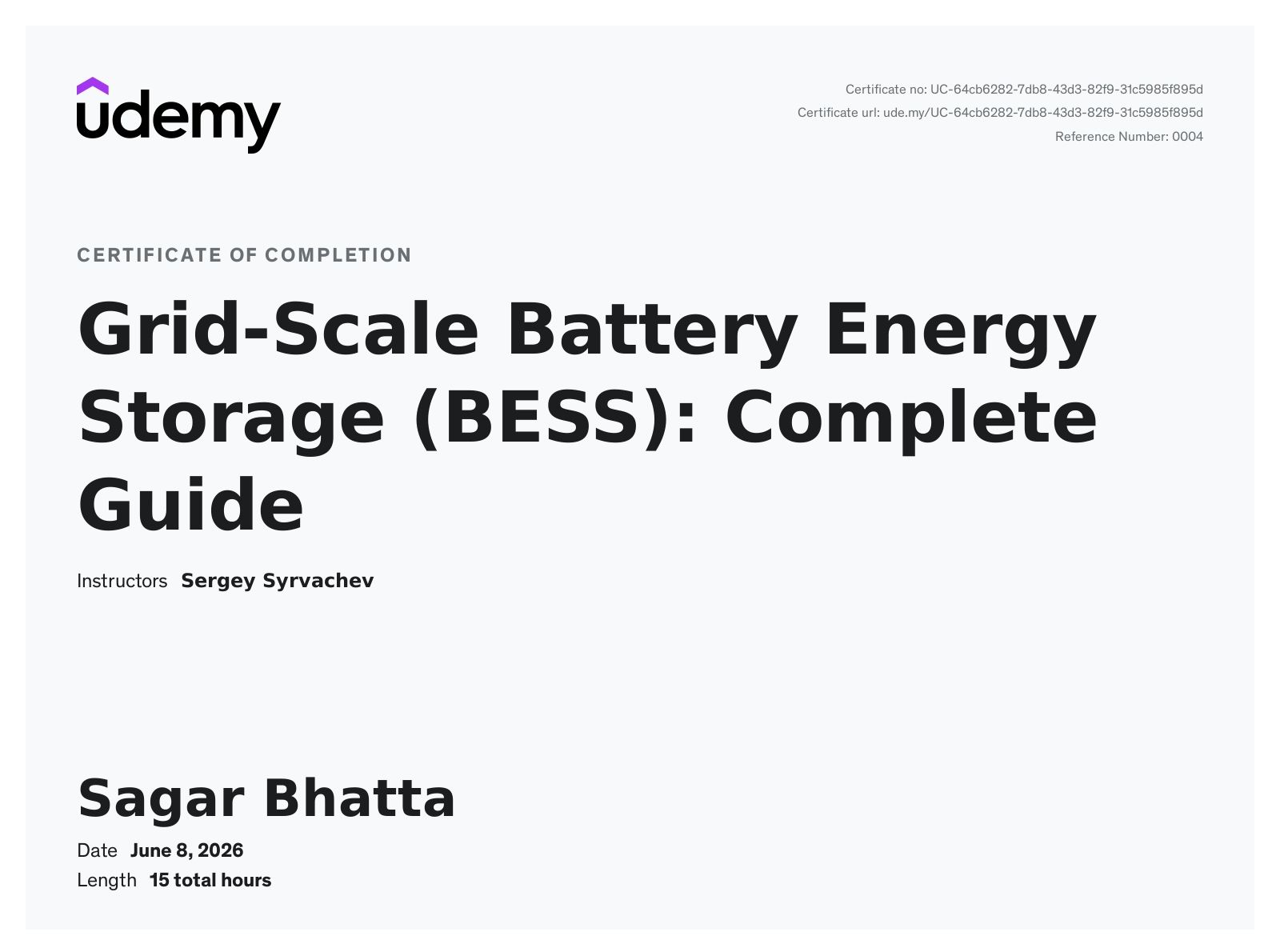 Image from Repost: I recently completed the Grid scale battery class, a comprehensive 15-hours program cov…